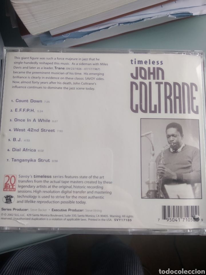 CDs de m&uacute;sica: John Coltrane - Timeless (Savoy Jazz, US, 2002) - Foto 2