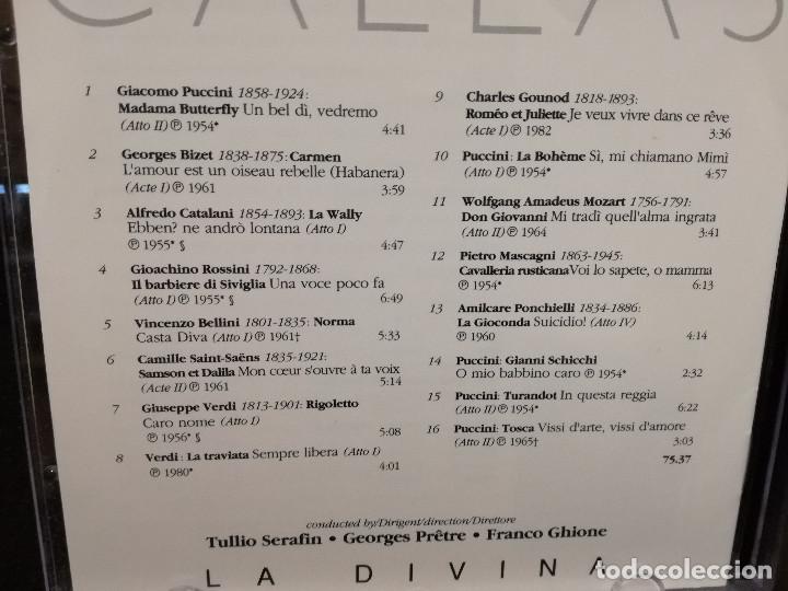 CDs de m&uacute;sica: CD - CALLAS - LA DIVINA (SIN CONTRAPORTADA) - Foto 3