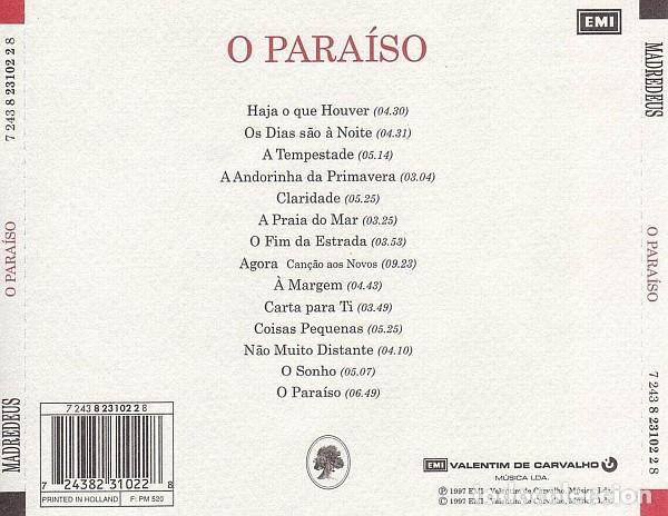 CDs de m&uacute;sica: MADREDEUS. O PARA&Iacute;SO. EMI 1997. - Foto 2