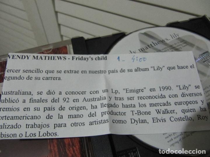 CDs de m&uacute;sica: WENDY MATTHEWS LILY CD CADENA 100 - Foto 2
