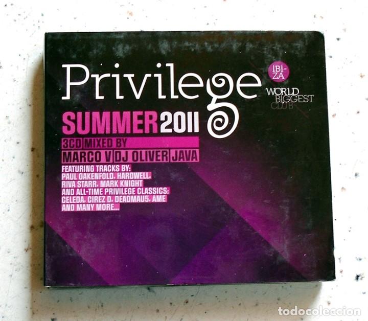 CDs de m&uacute;sica: CDS (3) . PRIVILEGE IBIZA . MARCO V - DJ OLIVER - JAVA . SUMMER 2011 - Foto 1