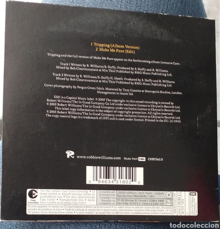 CDs de m&uacute;sica: Robbie Williams - Tripping - Foto 2