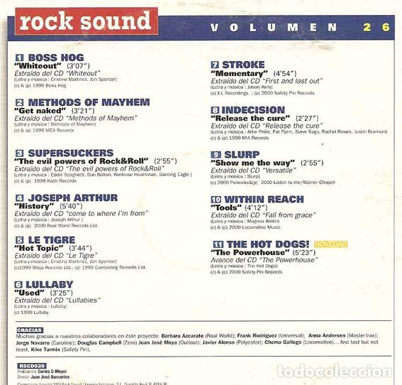 CDs de m&uacute;sica: Rock sound vol 26 - Foto 2