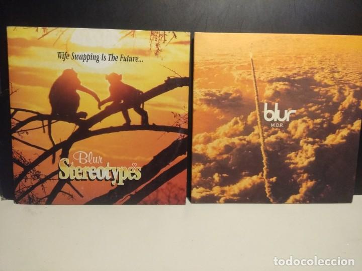 CDs de m&uacute;sica: 2 CD SINGLES DE BLUR : M.O.R. + WIFE SWAPPING IS THE FUTURE - Foto 1