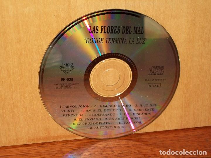CDs de m&uacute;sica: LAS FLORES DEL MAL - DONDE TERMINA LA LUZ - SOLO CD SIN CARATULAS, NI CAJA