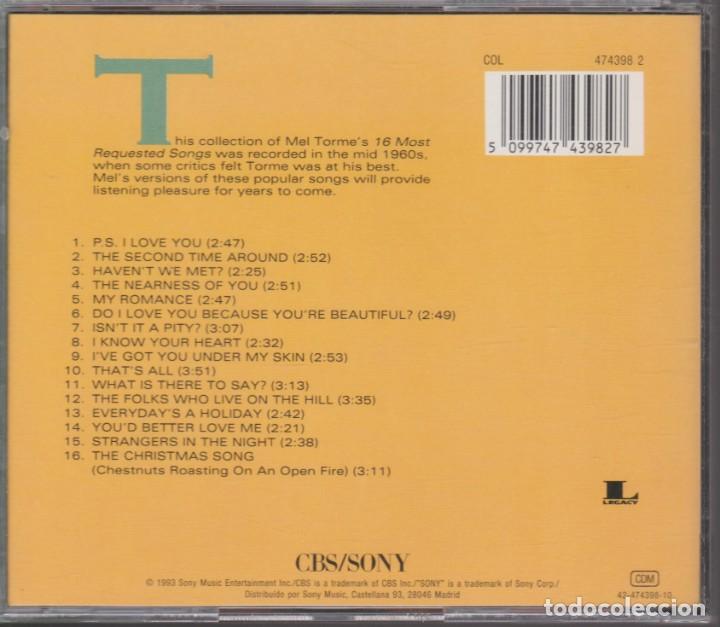 CDs de m&uacute;sica: MEL TORME , 16 MOST REQUESTED SONGS - Foto 2