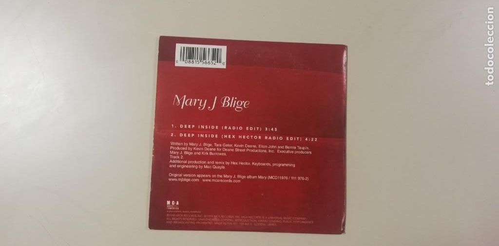 CDs de m&uacute;sica: 0520- MARY J BLIGE DEEP INSIDE CD PROMO - Foto 2