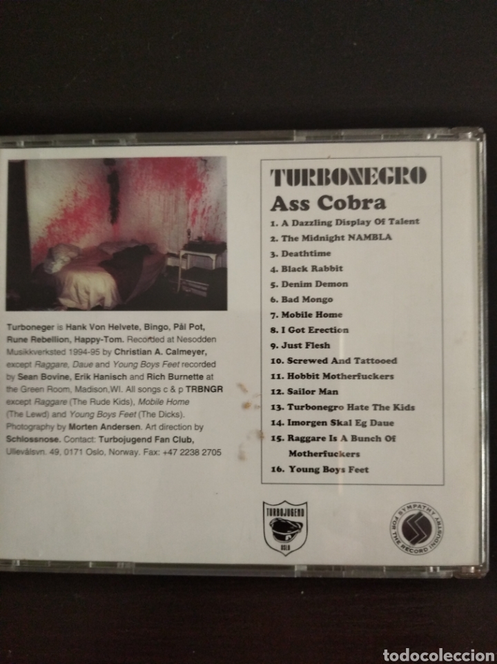 CDs de m&uacute;sica: TURBONEGRO Ass Cobra CD - Foto 2