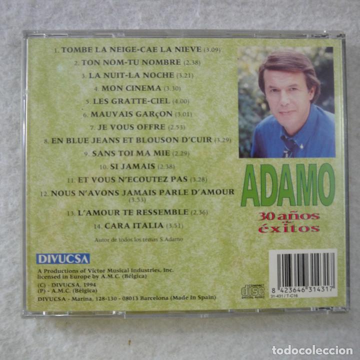 CDs de m&uacute;sica: ADAMO - 30 A&Ntilde;OS DE &Eacute;XITOS VOL. 1 - CD 1994 - Foto 2