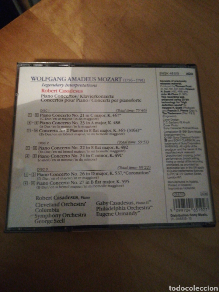 CDs de m&uacute;sica: Mozart casadesus 3 cds - Foto 2