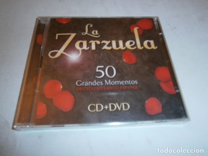Music CDs: LA ZARZUELA 50 GRANDES MOMENTOS DEL TEATRO LIRICO ESPA&Ntilde;OL CD Y DVD NUEVO PRECINTADO