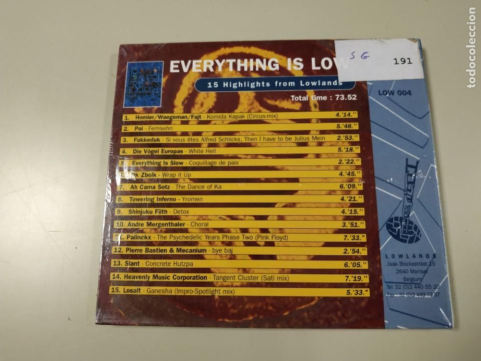 CDs de m&uacute;sica: Everything Is Low (15 Highlights From Lowlands) (CD, Comp) - Foto 2