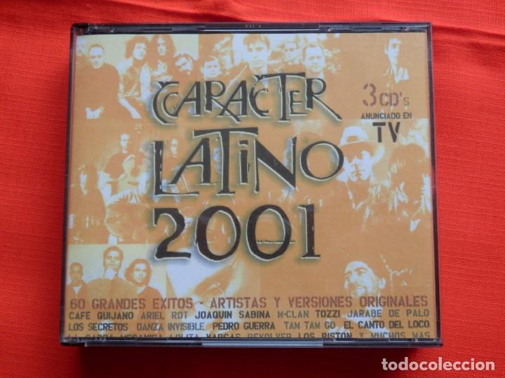 CDs de m&uacute;sica: Caracter latino 2001, 3 CDs, Impecable - Foto 1