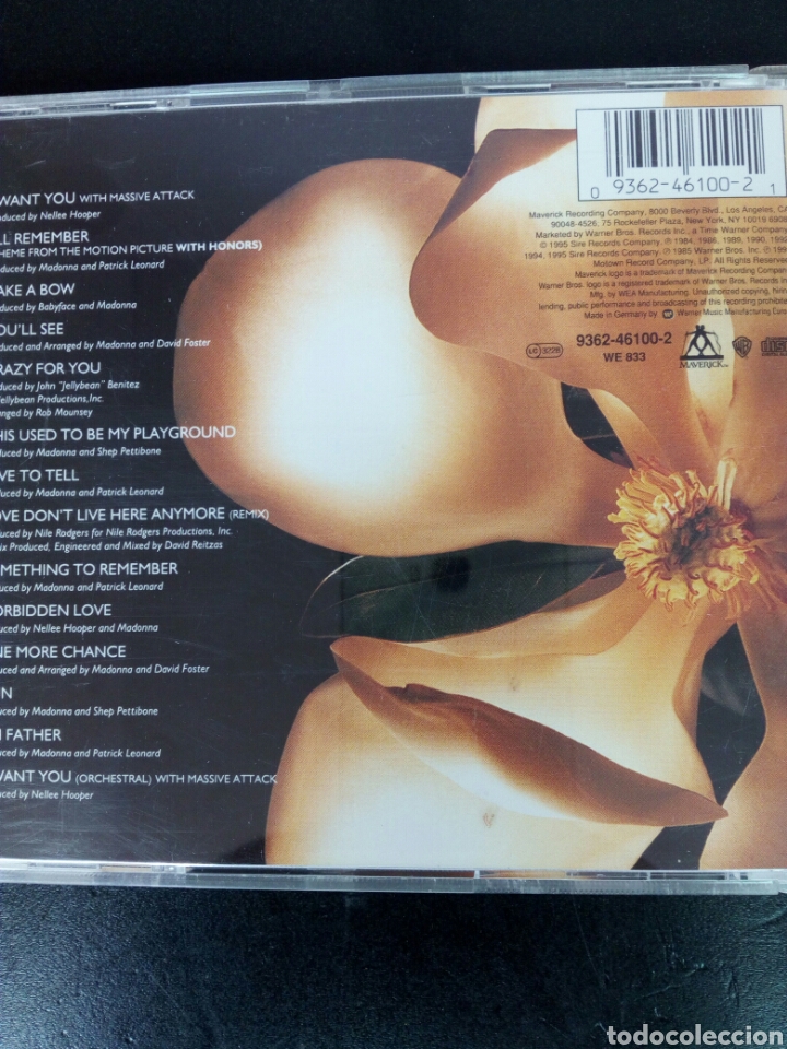 CDs de m&uacute;sica: Madonna CD something to remember - Foto 2