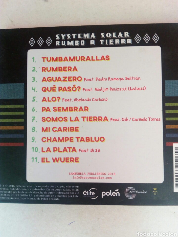 CDs de m&uacute;sica: Sistema Solar rumbo a tierr cd 2016 - Foto 2