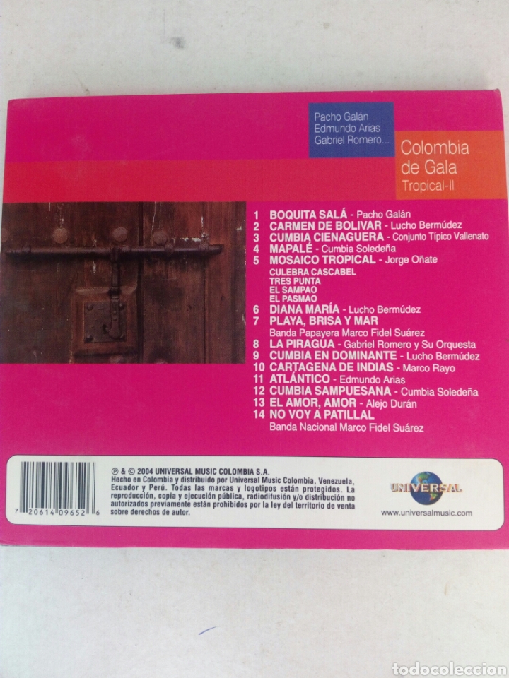 CDs de m&uacute;sica: Colombia de gala CD tropical 2 - Foto 2