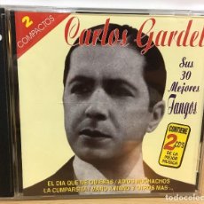 CDs de Música: DOBLE CD DE CARLOS GARDEL - SUS 30 MEJORES TANGOS. NOVOSON, 1997