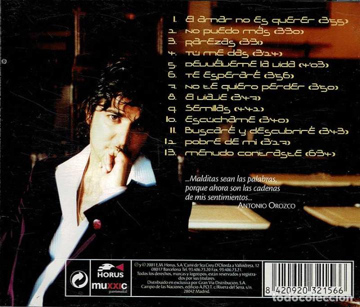 CDs de m&uacute;sica: Antonio Orozco - Semilla del Silencio. CD - Foto 2