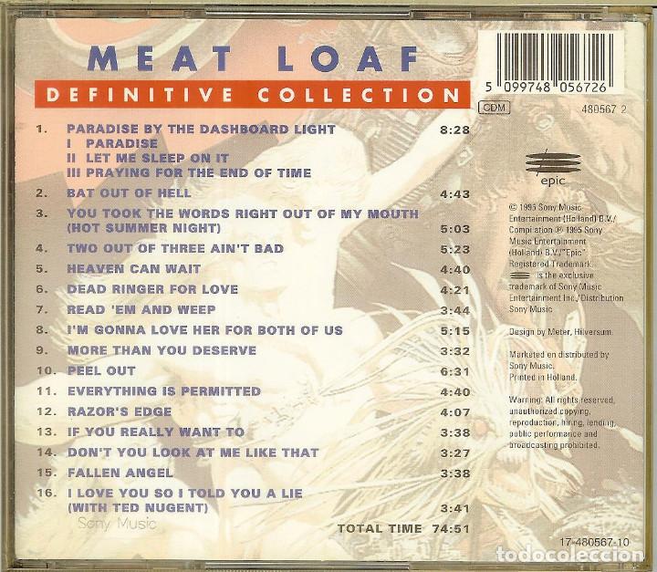 CDs de m&uacute;sica: CD - MEAT LOAF - DEFINITIVE COLLECTION - Foto 2