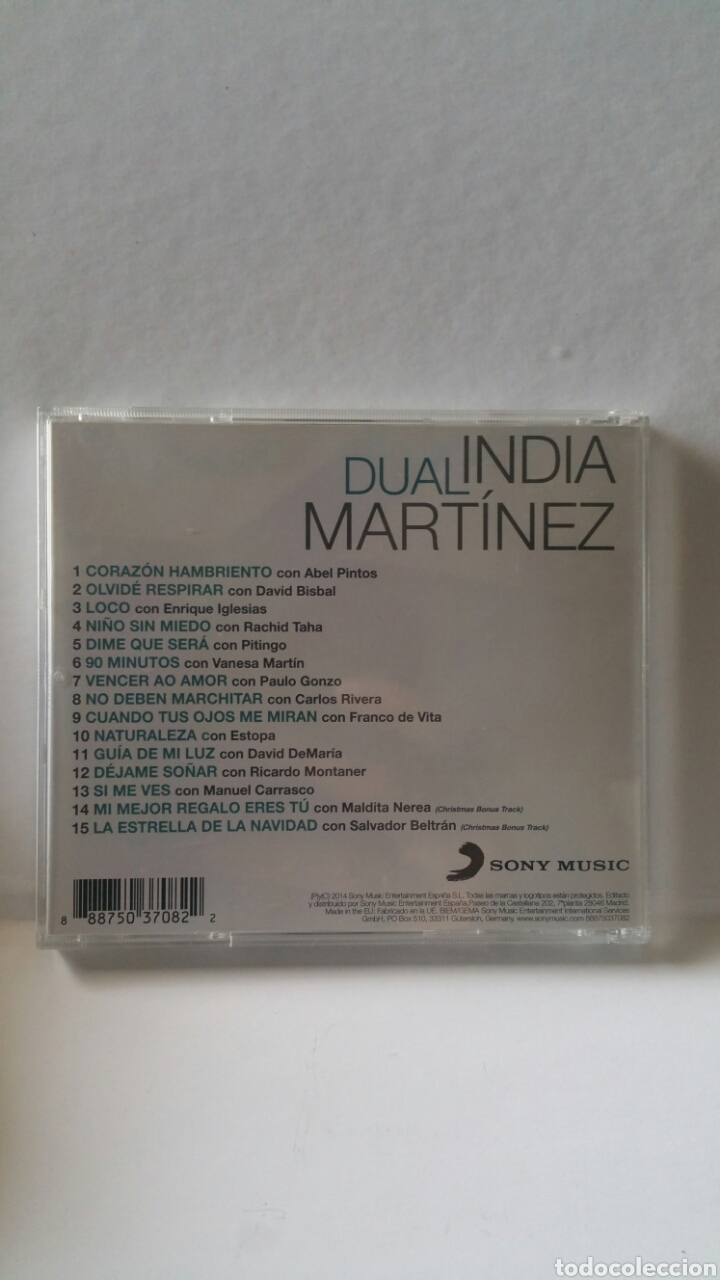 CDs de m&uacute;sica: India Mart&iacute;nez, dual, cd.2014 - Foto 2