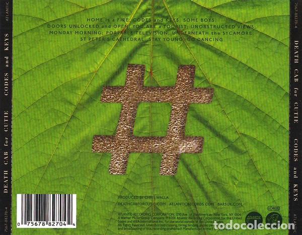 CDs de m&uacute;sica: DEATH CAB FOR CUTIE - Codes & keys - CD - Foto 2