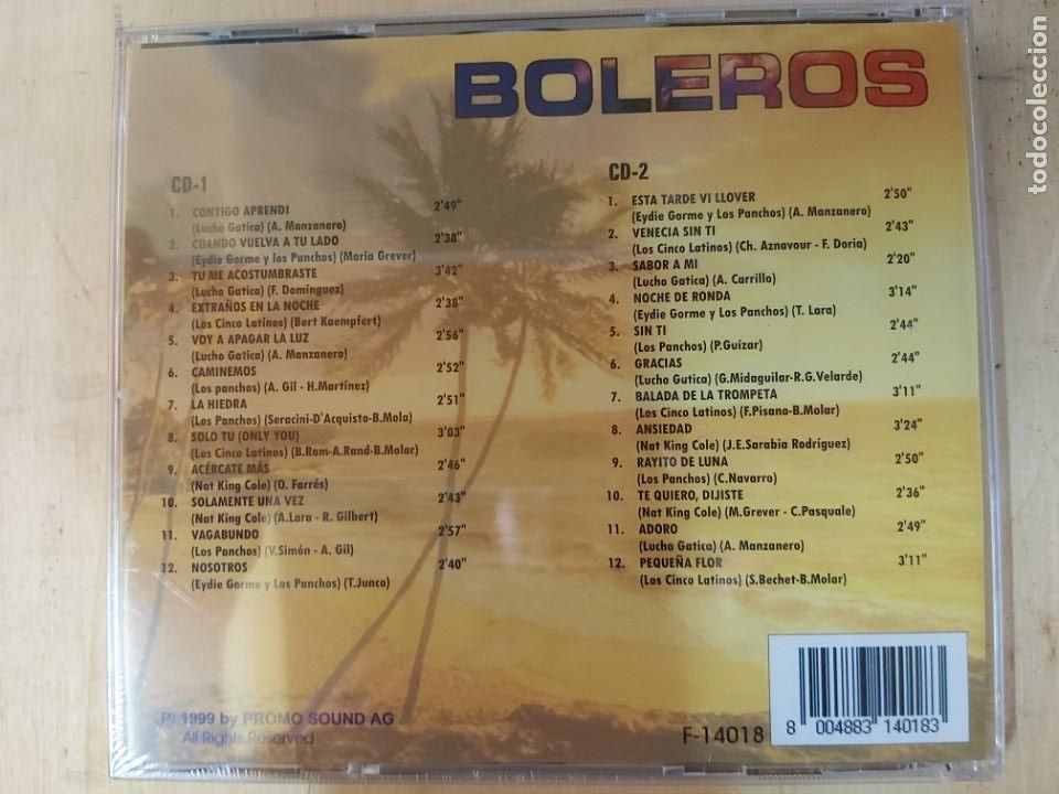 CDs de m&uacute;sica: Boleros, versiones originales (2 CDS) PRECINTADO - Foto 2