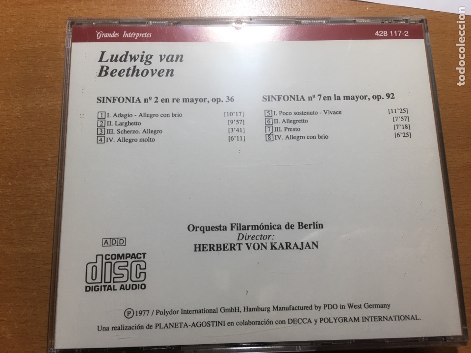 CDs de m&uacute;sica: Cd m&uacute;sica karajan interpretando Beethoven - Foto 2