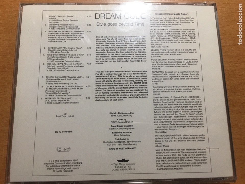 CDs de m&uacute;sica: Cid m&uacute;sica dream code style gira beyond time - Foto 2