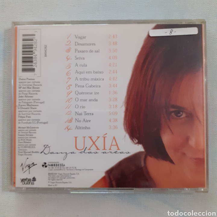 CDs de m&uacute;sica: Uxia. Danza das areas. 2000. No probado. - Foto 2
