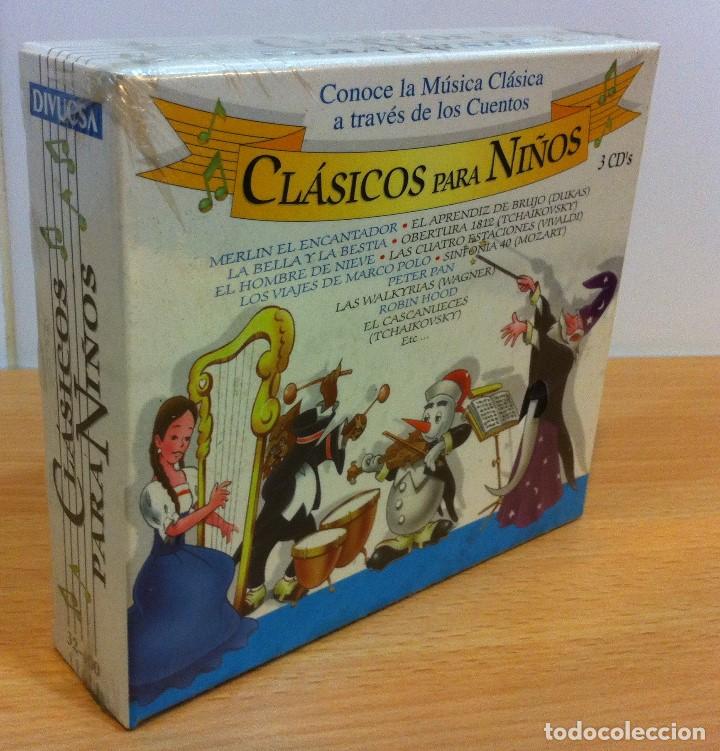 CD di Musica: TRIPLE CD CL&Aacute;SICOS PARA NI&Ntilde;OS - M&Uacute;SICA CL&Aacute;SICA EN CUENTOS. DIVUCSA (1997). PRECINTADO