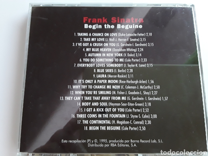CDs de m&uacute;sica: Frank Sinatra / Begin the Beguine / cd original - Foto 2