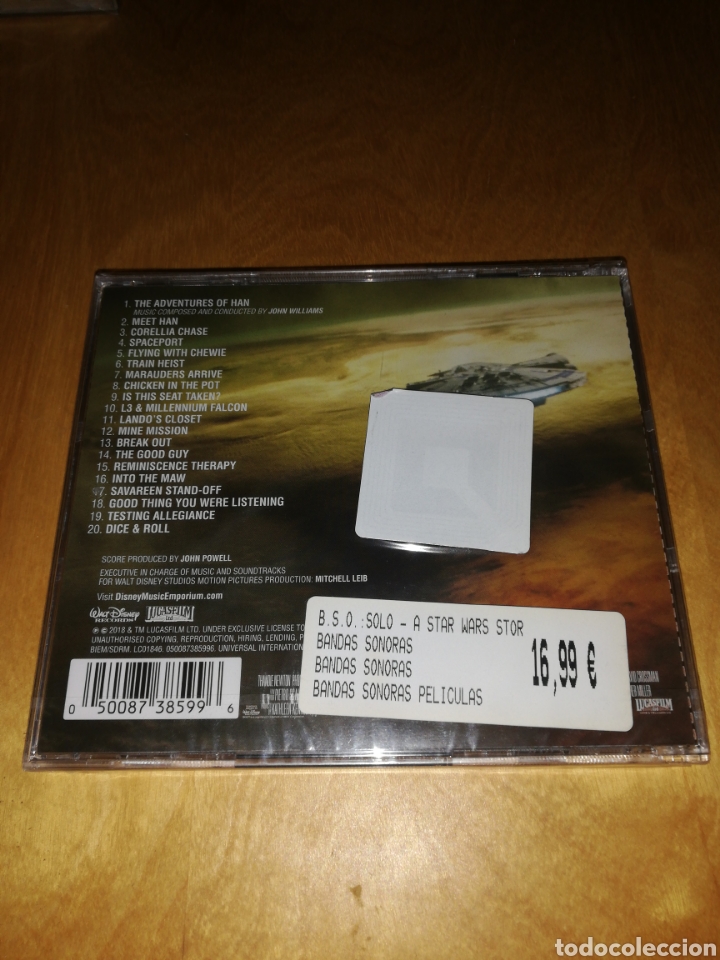 CDs de m&uacute;sica: Han solo banda sonora Nuevo - Foto 2
