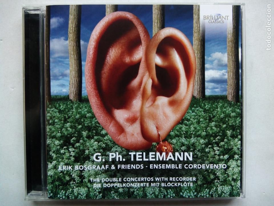 CDs de M&uacute;sica: G. Ph. TELEMANN. THE DOUBLE CONCERTOS WITH RECORDER. ERIK BOSGRAFF & FRIENDS. CD BRILLIANT. BARROCO.