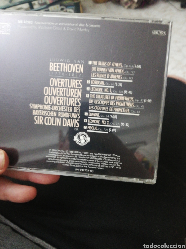 CDs de m&uacute;sica: BEETHOVEN / OVERTURES / CD / SIR COLIN DAVIS - Foto 3