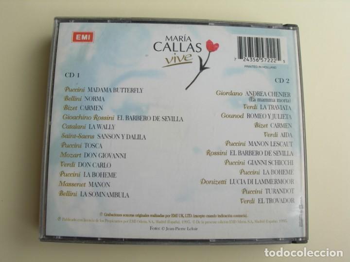 CDs de m&uacute;sica: VIVE MARIA CALLAS 2 CDS - Foto 2