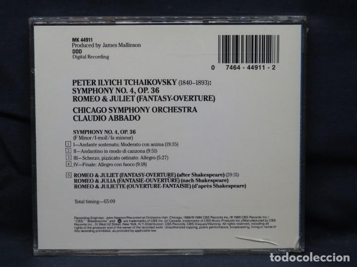 CDs de m&uacute;sica: TCHAIKOVSKY - SYMPHONY N&ordm; 4 - CHICAGO SYM. ORCH. ABBADO - CD - Foto 2