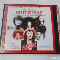 CDs de Música: THE BEST OF EDITH PIAF - THE LITTLE SPARROW - 2 CD - MILLENIUM. Lote 207806012