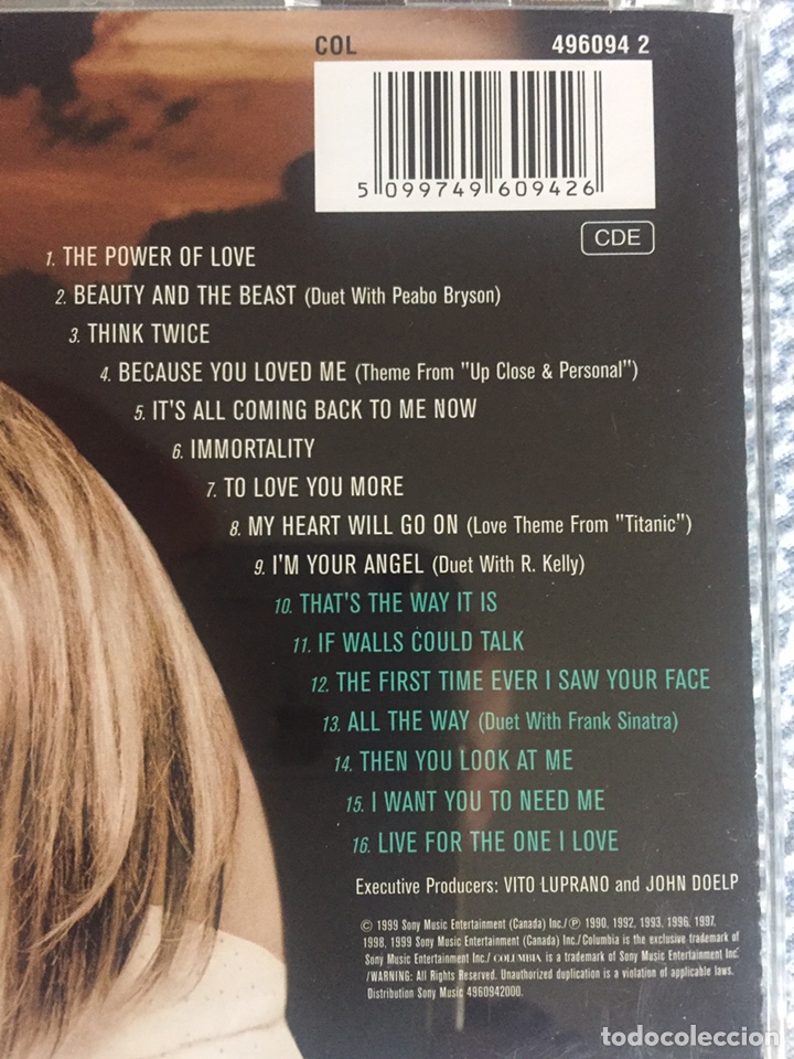 CDs de m&uacute;sica: Cd Celine Dion - All the way - Foto 3