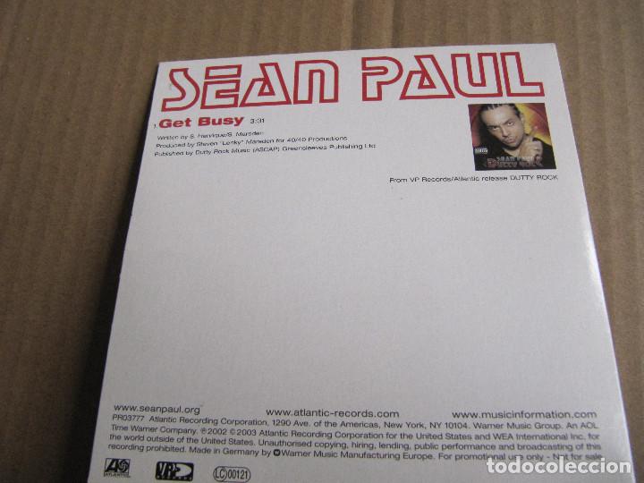 CDs de m&uacute;sica: SEAN PAUL - GET BUSY ( CD SINGLE) CADENA 100 - Foto 2