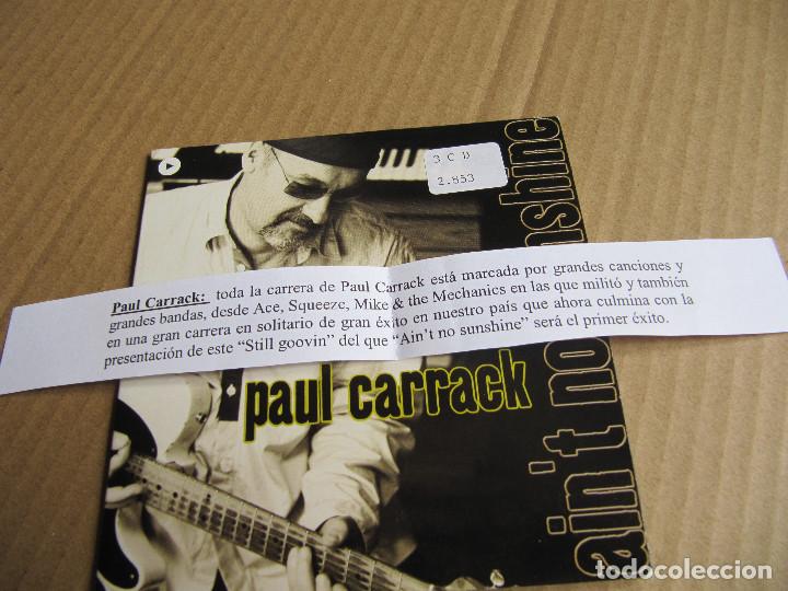 CDs de m&uacute;sica: PAUL CARRACK / Ain&acute;t no sunshine (CD Single 2003) CADENA 100 - Foto 3