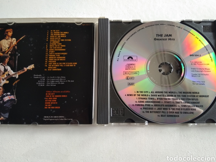 CDs de m&uacute;sica: CD THE JAM/GREATEST HITS - Foto 2