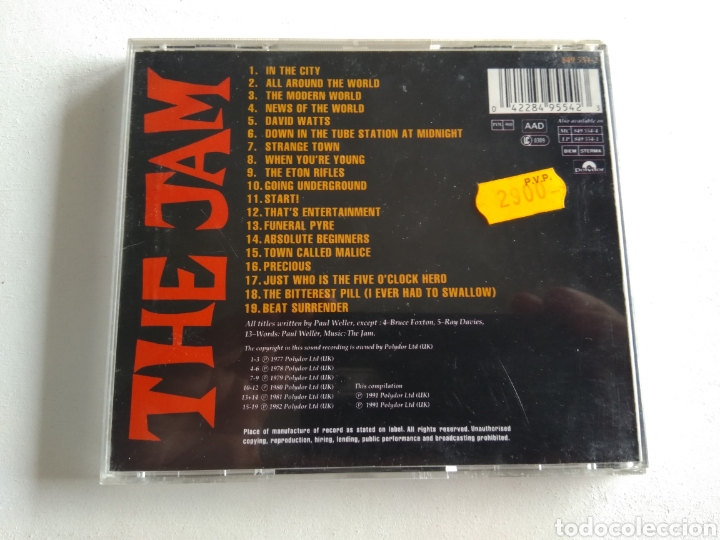 CDs de m&uacute;sica: CD THE JAM/GREATEST HITS - Foto 3