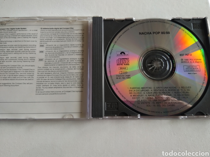 CDs de m&uacute;sica: CD NACHA POP 80/88 - Foto 2