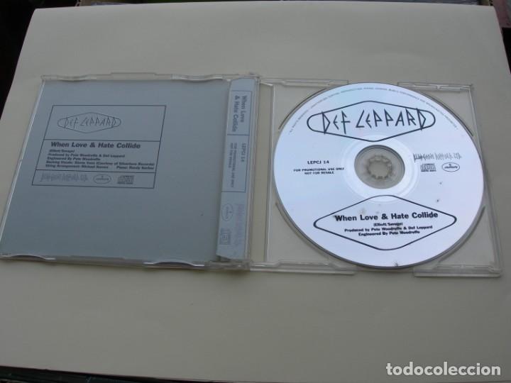 CDs de m&uacute;sica: DEF LEPPARD WHEN LOVE & HATE COLIDE CD SINGLE - Foto 2