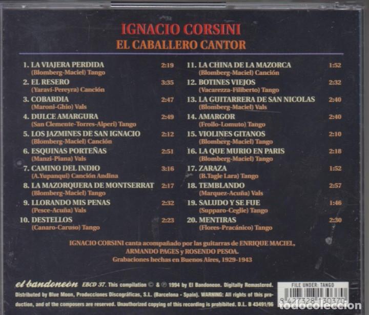 CDs de m&uacute;sica: Ignacio Corsini cd El caballero cantor 1994 Tango - Foto 2