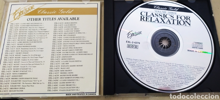 CDs de m&uacute;sica: Classics for Relaxation / Volumen three / cd original - Foto 3