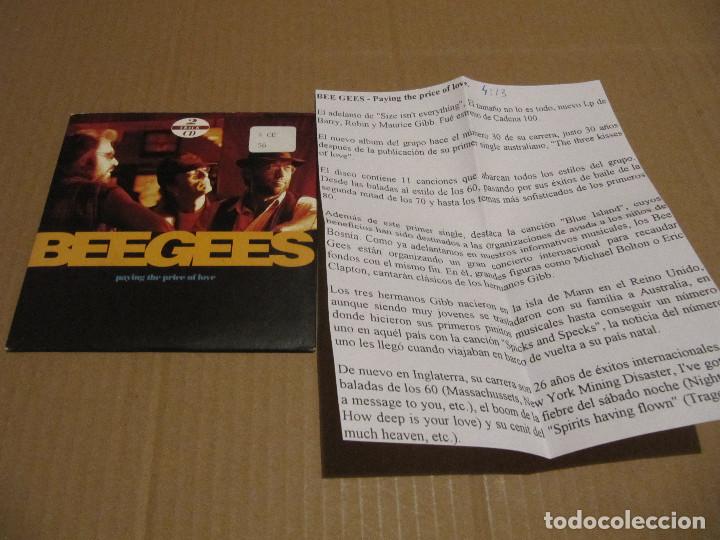 CDs de m&uacute;sica: BEE GEES-PAYING THE PRICE OF LOVE CD SINGLE 1993 CADENA 100