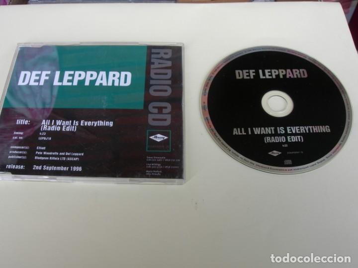 CDs de m&uacute;sica: DEF LEPPARD ALL I WANT IS EVERYTHING CD SINGLE - Foto 1