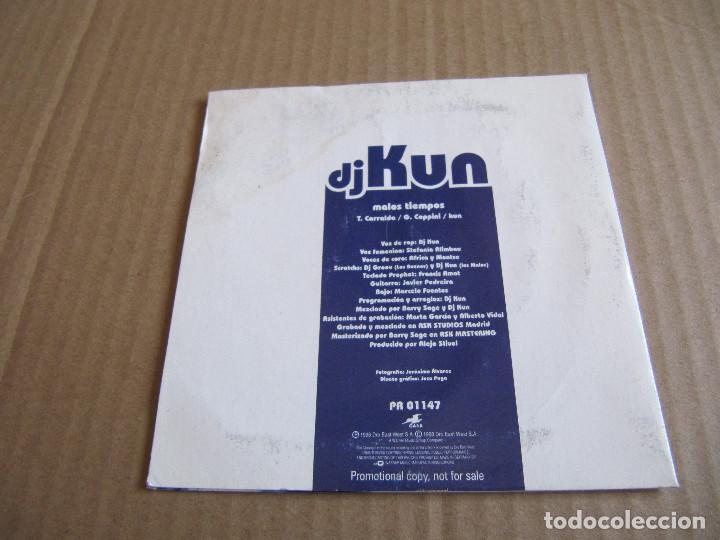 CDs de m&uacute;sica: DJ KUN MALOS TIEMPOS SINGLE CD PROMOCIONAL - Foto 3