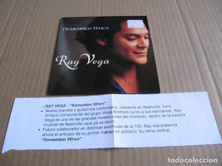 CDs de m&uacute;sica: RAY VEGA REMEMBER WHEN PROMO CD-SINGLE CADENA 100 - Foto 1